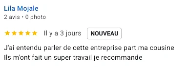 Avis client Google 1